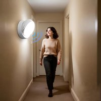 USB Rechargeable LED Wall Light, Smart Human Motion Sensor Lamp for Bedside Cabinet & Home Wardrobe Lamps for Living Room