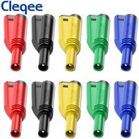 Cleqee P3005 Stackable Safe 4mm Banana Plug Solder/Assembly High Quality Welding-free Connector for Multimeter