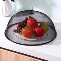1pc Mesh Food Cover Stainless Steel Mesh Dome Food Cover Protector, Round Mesh Screen Food Tent for Kitchen, Reusable