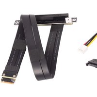 ADT R43 Gen3 M.2 NGFF NVMe STX Mainboard Card ExtGraphics ender Cord to PCI-Express x16 Angled Extension Adapter Cable