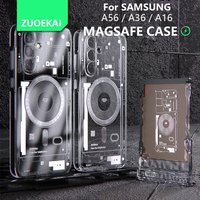 For Samsung Galaxy A56 A36 A16 A55 A35 A15 A54 A17 5G S26 S25 Soft Magsafe transparent protective case wireless charging Cover