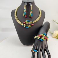 Brazilian Simple Style Big Bold Necklace Luxury Quality African Bride Jewelry Set For Women Party Gifts FHK24175