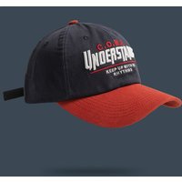 Adjustable Embroidery Baseball Cap Versatile Big HeadSports Hat for Women MenOutdoor Leisure Sunshade Hip-hop Contrasting Design