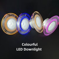 LED 3 Colors Adjust light Downlight Dimmable Recessed 7W Colorful Atmosphere Ceiling Light for Home Ambient AC220V