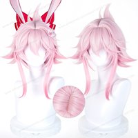 HSR Evanescia Cosplay Wig 46cm Short Woman Hair Anime Cosplay Wig Halloween Heat Resistant Synthetic Wigs