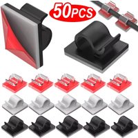 10/20/50PCS Cable Organizer Clips Wire Winder Holder Protector USB Cable Management Adhesive Hooks Desk Clamp For Home Office