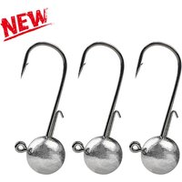 5PCS/Lot Lead Head Hooks 2g/3g/5g/7g/10g/12g/14g/15g/17g/20g Soft Lure Crank Jig Hooks Anti-Hanging Bottom Barbed Fishing Hooks