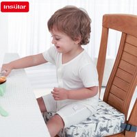 INSULAR Children Increased Chair Pad Baby Adjustable Booster Seat Portable Kids Dining Heighten Cushion Pram Chair Removable