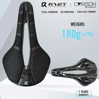 AliExpress RYET Full Carbon Bike Parts 3D Printed Bike Saddle 245mm*143/150MM 125g 180g 7*9mm Bicycle Carbon Seat MTB Gravel Road Saddle