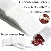 50/100pcs Drawstring Tea Infuser Bags, Non-Woven Disposable Filters for Loose Tea & Spices, Easy Clean Kitchen Accessory