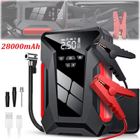 28000mAh Auto-Starthilfe Multifunktionale Kfz-Energieversorgung 150PSI Reifenfüller Powerbank Luftpumpe mit Tasche