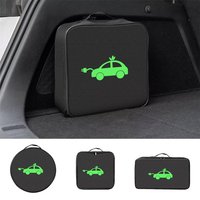 Fireproof EV Car Battery Jumper Cable Bag Electric Vehicles Rechargeable Guns Storage Organizer for Charging Cables Cords