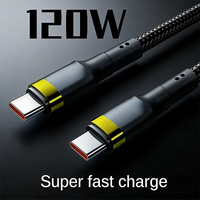 120W Cable Fast Charge PD High Quality Data Cord Type C TO C Super Quick Charging Cable For iPhone Xiaomi Pro Max Samsung Cable
