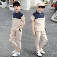 New Summer Boys Clothing Sets Children T-shirt Short Sleeve +Pants Set Two Pieces Set Kids Baby Boys Clothes 6 8 10 Years Old