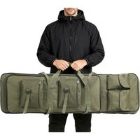 Multi functional storage bag with multiple pockets designed for partitioned storage and adjustable webbing straps and straps