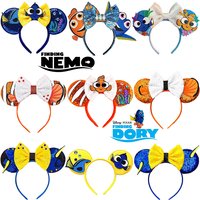 Disney Finding Nemo Hair Accessories Women Cute Clownfish Headbands For Kids Cartoon Dory Ears Hairband Girls Anime Cosplay Gift