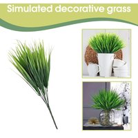 7-forked Artificial Spring Grass Plastic Spring Grass Grass Green Plant 6/12pcs Ornamental Garden Decor Wall Artificial Pla J9L5
