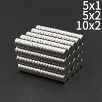 5x1 5x2 10x2 Strong Magnet Neodymium Magnets NdFeB Round Super Hardware Home Improvement Permanent for Fridge , Building