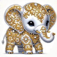 5D DIY Diamond Painting Kit Cute Elephant Special Shape Diamond Mosaic Art Gift Handicraft Wall Home Decoration