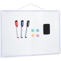 with 3 Markers & 4 Magnets Dry Erase Board Wall Mounted Double-Sided Graffiti Drawing Board Magnetic Small Whiteboard