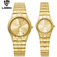 LIEBIG-Montre-bracelet à quartz pour hommes et femmes, entièrement en acier, étanche à 3 bars, horloge de luxe, mode féminine