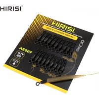 HIRISI New Arrival 20Pcs/Pack Matt Black Quick Change Carp Fishing Swivels 20MM Size for Carp Fishing Rig Terminal Tool Pack