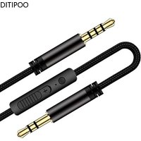 Jack 3.5 Audio Cable 3.5mm Speaker Line Aux Cable Mic to volume control for Phone Car Headphone Audio Jack