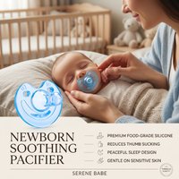 Silicone Soothing Simulation Nipple, Ultra-Soft Baby Newborn Breastfeeding Anti-Colic Teat for Weaning and Sleep Aid