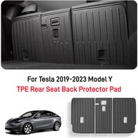 For Tesla 2019-2023 Model Y Rear Seat Back Cover TPE Rear Backrest Protector Pad All Weather Split Liner Pet Mat Anti-dirty Pad