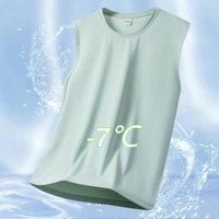 Fishing Vests Mesh Muscle Singlets Men's Ice Silk Mesh Tank Tops Gym Stringer Transparent Bodybuilding Sleeveless Shirt Fitness