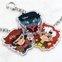 Lovely Superhero Chibis Keychains for Women Man Accessories Bag Funny Figures Pendant Keying Jewelry Fans Friends Gifts