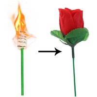 Fun Toy Fun Present Mystical Fire Magic Tricks Magic Props Magic Fire Rose Torch to Rose Magic Trick Rose Change Roses Magic