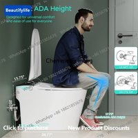 M183 Elongated Smart Toilet with Bidet Built in,ADA Bidet Height,Foam Dispenser,One-Piece Toilet with Instant Warm Water and Dry