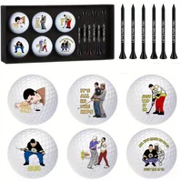 13 Pcs Patriotic Golf Balls Gifts Set 6 USA Flag Ball 6 Tees and 1 Box 4th of July Golf Ball and Tee Accessories Retirement