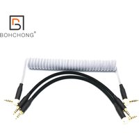 3.5mm TRS TRRS to TRRS Spring Coiled Cable for Split Keyboard RODE Sc7 By VIDEOMIC GO Video Micro-type Mics Audio Cord Cables