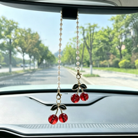 Car Rearview Cherry Mirror Pendant Pendant Cute Auto Interior Decor Gifts for Women Decoraction Hanging Ornaments Gifts