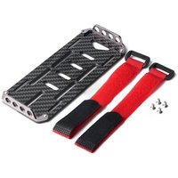 1/10 RC Car Battery Mounting Tray Plate W/Strap Ties Carbon Fiber Tray For Axial SCX10 1/10 RC Car 2S 3S RC Accessories