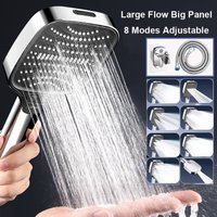 Adjustable Shower Head 8 Mode Rainfall Shower Large Flow Showerhead High Pressure Water Saving Shower Mixer Bathroom Accessories