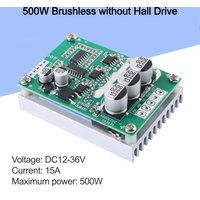 500W 15A sans brosse aucun panneau de conducteur de moteur de Hall DC12-36V le contrôle de vitesse en avant le module inverse de conducteur de moteur de contrôleur de puissance élevée