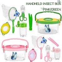 Outdoor Exploration Magnifying Glass, Insect Handheld Observation Box, Capture Tool, Butterfly Net Cage, Insect Trap, Clamp