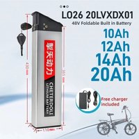 48V 20Ah 12Ah Foldable Built In Battery For LO26 20LVXDX01 FX-01 R5s DCH 006 500W 750W 18650 Lithium Battery Pack+54.6V Charger