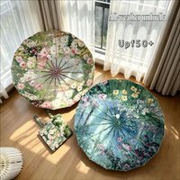 16-Rib Luxury 3-Fold Automatic Umbrella, Dual-purpose for Sunny & Rainy Days, Color Coating Windproof Sun Umbrella, UV Protectio