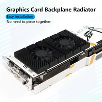 Religions de fond de panier GPU en aluminium pour RTX, séries 3090, 3080, 3070, vecla carte, plaque arrière, mémoire VRAM, dissipateur thermique, ventilateur de refroidissement, PWM Cool