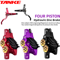 AliExpress TANKE MTB 4 Piston Hydraulic Disc Brake 900/1700mm 4 Piston Resin Brake Pads Oil Pressure AM DH Road MTB Ultralight Disc Brake