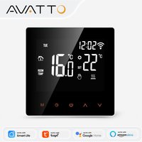AVATTO WiFi Inteligentny Termostat do Elektrycznego Ogrzewania, Wody, Kociołka Gazowego, Zdalne Sterowanie Temperaturą, Współpracuje z Tuya, Alexa,