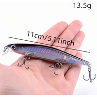 1Pc Fishing Lures 4.33inch 13.8g Sinking Minnow Wobblers Plastic Artificial Baits Hook Bass Pike Carp Swimbait Fishing Tackle