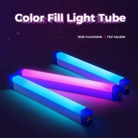 RGB LED Tube Light Rechargeable Handheld Photography Fill Light 32/52cm Wireless Night Light Bar for Gaming Room Decor