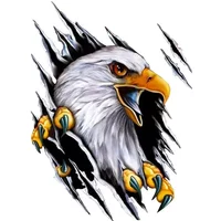 Car Sticker Personality Animal Eagle Car-Styling Cartoon Vinyl Decal Car Bumper Rear Window Body Decoration Decal Accessory,15cm