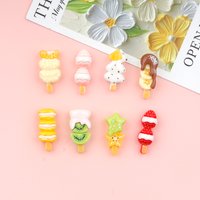 50/300pcs Resin Colorful Mini Fruit Skewer Nail Art Flatback Stone Applique DIY Earrings Materials Scrapbook Decor Crafts