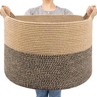 Extra Large Storage Basket, 83L Woven Blanket Storage for Living Room, Round Basket for Clothes, Big Laundry Hamper